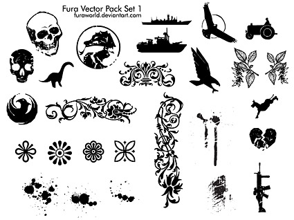 矢量潮流设计元素 fura vector pack set 1矢量素材