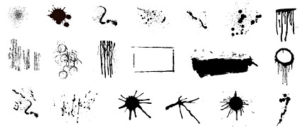 矢量潮流设计元素 墨迹元素矢量素材