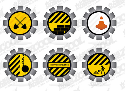 矢量图标 道路维修图标矢量素材
