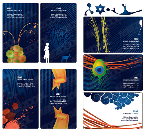 其他矢量素材 漂亮的卡片模板矢量素材