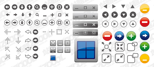 矢量图标 窗口图标按钮矢量素材