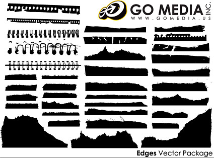 其他矢量素材 Go Media出品矢量素材-各种纸张剪影