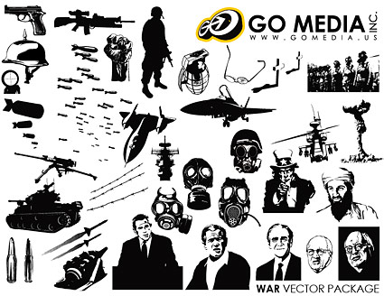 矢量潮流设计元素 Go Media出品矢量素材-战争主题