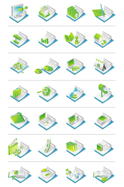 矢量图标 办公用品主题矢量图标 