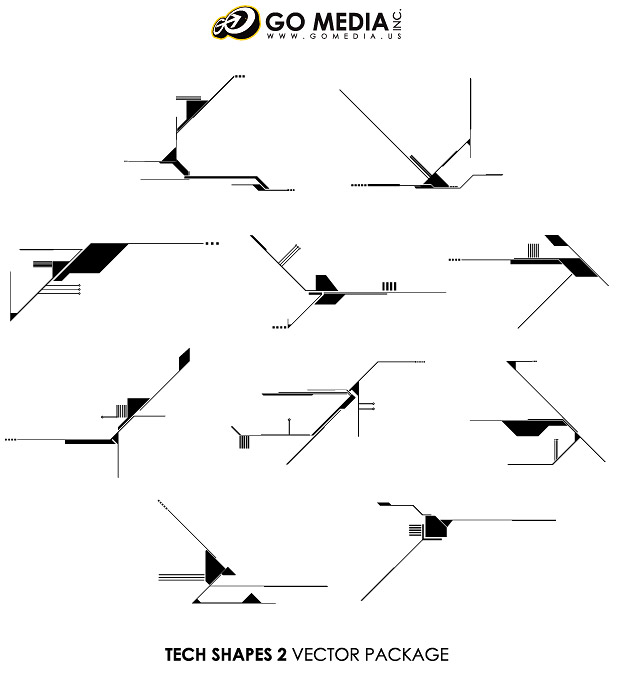 其他矢量素材 Go Media出品矢量素材-超酷线条
